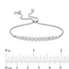 Thumbnail Image 2 of Previously Owned - 1/2 CT. T.W. Diamond Flower Cluster Bar Bolo Bracelet in 10K White Gold - 9.0"