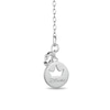 Thumbnail Image 2 of Previously Owned - Enchanted Disney Snow White 3.5mm Garnet and 1/8 CT. T.W. Diamond Pendant in Sterling Silver - 19"