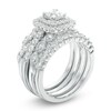 Thumbnail Image 2 of Previously Owned - 1-5/8 CT. T.W. Princess-Cut Diamond Double Frame Four Piece Bridal Set in 14K White Gold