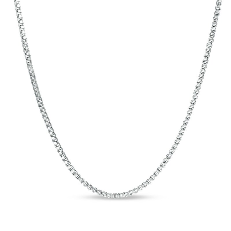 Main Image 1 of Previously Owned - 0.9mm Box Chain Necklace in Sterling Silver - 22"