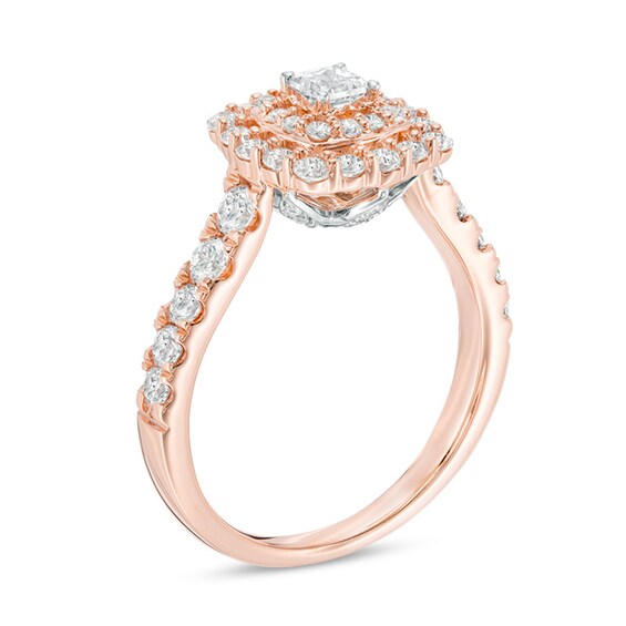 Previously Owned - Love's Destiny by Peoples 1-1/4 CT. T.w. Princess-Cut Diamond Engagement Ring in 14K Two-Tone Gold