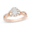 Thumbnail Image 1 of Previously Owned - Love's Destiny by Zales 7/8 CT. T.W. Oval Diamond Frame Twist Engagement Ring in 14K Rose Gold