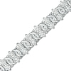 Thumbnail Image 0 of Previously Owned - 1 CT. T.W. Diamond Two Stone Link Bracelet in Sterling Silver - 7.5"