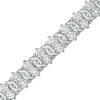 Thumbnail Image 1 of Previously Owned - 1 CT. T.W. Diamond Two Stone Link Bracelet in Sterling Silver - 7.5"