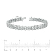 Thumbnail Image 2 of Previously Owned - 1 CT. T.W. Diamond Two Stone Link Bracelet in Sterling Silver - 7.5"