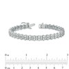Thumbnail Image 3 of Previously Owned - 1 CT. T.W. Diamond Two Stone Link Bracelet in Sterling Silver - 7.5"