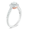 Thumbnail Image 2 of Previously Owned - Love's Destiny by Peoples 1 CT. T.W. Diamond Square Engagement Ring in 14K Two-Tone Gold (I/SI2)