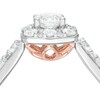 Thumbnail Image 3 of Previously Owned - Love's Destiny by Peoples 1 CT. T.W. Diamond Square Engagement Ring in 14K Two-Tone Gold (I/SI2)