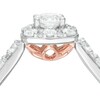 Thumbnail Image 2 of Previously Owned - Love's Destiny by Peoples 1 CT. T.W. Diamond Square Engagement Ring in 14K Two-Tone Gold (I/SI2)