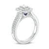 Thumbnail Image 2 of Previously Owned - Vera Wang Love Collection 1 CT. T.W. Emerald-Cut Diamond Double Row Engagement Ring in 14K White Gold