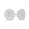 Thumbnail Image 1 of Previously Owned - 1/5 CT. T.W. Composite Diamond Double Frame Stud Earrings in Sterling Silver