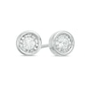 Thumbnail Image 1 of Previously Owned - 1/8 CT. T.W. Diamond Solitaire Stud Earrings in 10K White Gold