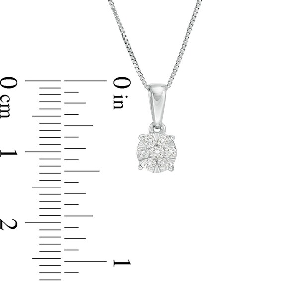 Previously Owned - 1/4 CT. T.w. Diamond Frame Pendant in 10K White Gold