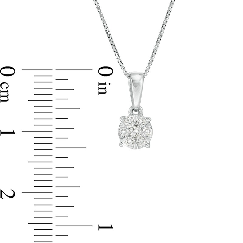 Main Image 2 of Previously Owned - 1/4 CT. T.W. Diamond Frame Pendant in 10K White Gold