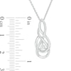 Thumbnail Image 2 of Previously Owned - 1/10 CT. T.W. Diamond Twist Flame Pendant in Sterling Silver