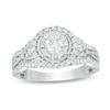 Thumbnail Image 1 of Previously Owned - 7/8 CT. T.W. Diamond Frame Vintage-Style Engagement Ring in 14K White Gold