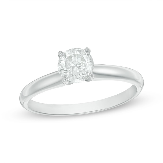 Previously Owned - 3/4 CT. Diamond Solitaire Engagement Ring in 14K White Gold (K/I3)