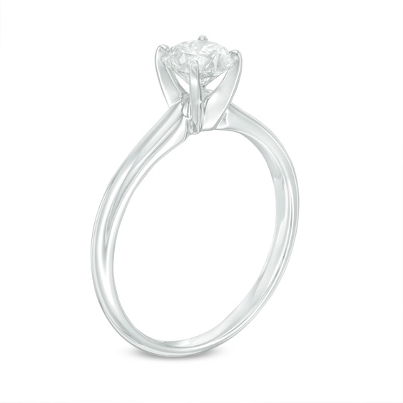 Previously Owned - 3/4 CT. Diamond Solitaire Engagement Ring in 14K White Gold (K/I3)