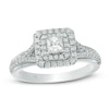 Thumbnail Image 1 of Previously Owned - Vera Wang Love Collection 5/8 CT. T.W. Princess-Cut Diamond Engagement Ring in 14K White Gold