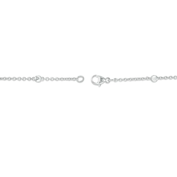 Previously Owned - 1/6 CT. T.w. Diamond Five Stone Station Bracelet in 10K White Gold - 7.5"