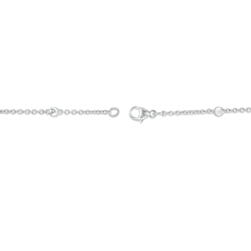 Main Image 2 of Previously Owned - 1/6 CT. T.W. Diamond Five Stone Station Bracelet in 10K White Gold - 7.5"