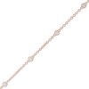 Thumbnail Image 1 of Previously Owned - 1/6 CT. T.W. Diamond Five Stone Station Bracelet in 10K Rose Gold - 7.5"