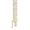 Thumbnail Image 2 of Previously Owned - 4 CT. T.W. Composite Diamond Flower "X" Alternating Bracelet in 10K Gold