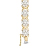 Thumbnail Image 1 of Previously Owned - 4 CT. T.W. Composite Diamond Flower "X" Alternating Bracelet in 10K Gold