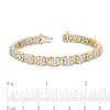 Thumbnail Image 2 of Previously Owned - 4 CT. T.W. Composite Diamond Flower "X" Alternating Bracelet in 10K Gold