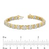 Thumbnail Image 3 of Previously Owned - 4 CT. T.W. Composite Diamond Flower "X" Alternating Bracelet in 10K Gold