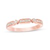 Thumbnail Image 1 of Previously Owned - 1/5 CT. T.W. Diamond Art Deco Vintage-Style Anniversary Band in 10K Rose Gold