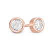 Thumbnail Image 1 of Previously Owned - 1/8 CT. T.W. Diamond Solitaire Stud Earrings in 10K Rose Gold