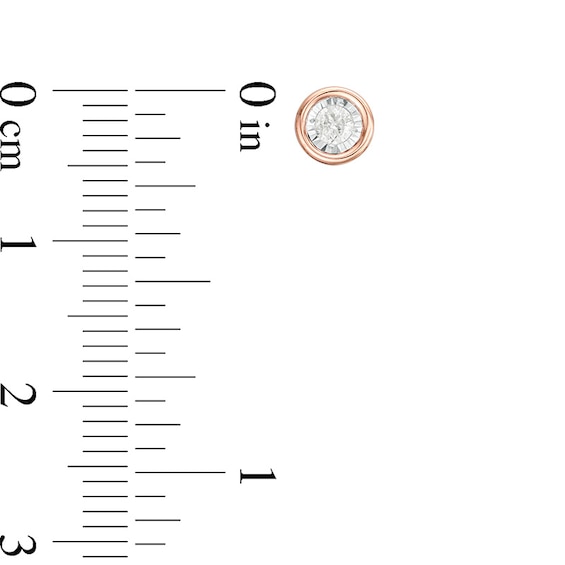 Previously Owned - 1/8 CT. T.w. Diamond Solitaire Stud Earrings in 10K Rose Gold