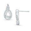 Thumbnail Image 2 of Previously Owned - Interwoven™ 1/8 CT. T.W. Diamond Drop Earrings in Sterling Silver