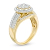 Thumbnail Image 2 of Previously Owned - 1 CT. T.W. Composite Diamond Frame Multi-Row Vintage-Style Engagement Ring in 10K Gold
