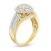 Thumbnail Image 1 of Previously Owned - 1 CT. T.W. Composite Diamond Frame Multi-Row Vintage-Style Engagement Ring in 10K Gold