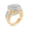 Thumbnail Image 2 of Previously Owned - 1-1/8 CT. T.W. Composite Diamond Double Frame Bridal Set in 10K Gold