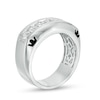 Thumbnail Image 1 of Previously Owned - Enchanted Disney Men's 1 CT. T.W. Diamond Crown Wedding Band in 14K White Gold