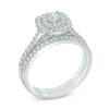 Thumbnail Image 2 of Previously Owned - 3/4 CT. T.W. Diamond Double Frame Bridal Set in 10K White Gold