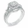 Thumbnail Image 1 of Previously Owned - 1 CT. T.W. Composite Diamond Frame Bridal Set in 14K White Gold