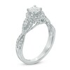 Thumbnail Image 2 of Previously Owned - 1/2 CT. T.W. Diamond Frame Twist Shank Engagement Ring in 10K White Gold