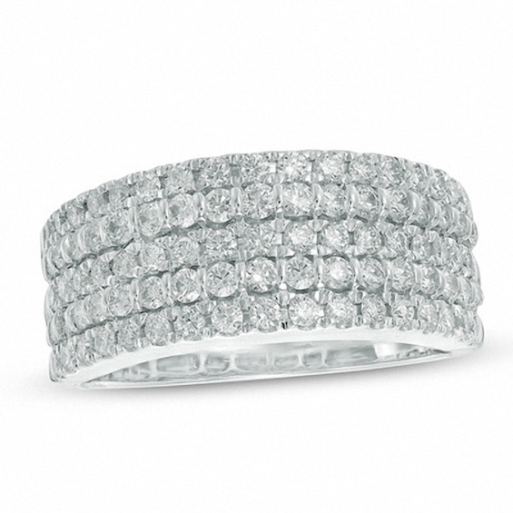 Previously Owned - 1 CT. T.w. Diamond Five Row Anniversary Band in 14K White Gold