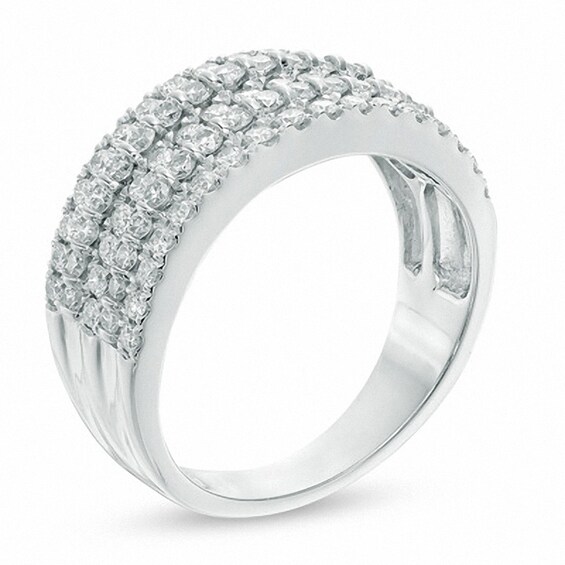 Previously Owned - 1 CT. T.w. Diamond Five Row Anniversary Band in 14K White Gold