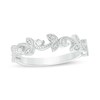 Thumbnail Image 1 of Previously Owned - 1/8 CT. T.W. Diamond Vine Vintage-Style Anniversary Band in 10K White Gold