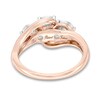 Thumbnail Image 3 of Previously Owned - 3/4 CT. T. W. Diamond Past Present Future® Bypass Engagement Ring in 14K Rose Gold