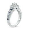 Thumbnail Image 2 of Previously Owned - Vera Wang Love Collection 7/8 CT. T.W. Diamond and Sapphire Frame Engagement Ring in 14K White Gold
