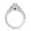 Thumbnail Image 2 of Previously Owned - Vera Wang Love Collection 7/8 CT. T.W. Diamond and Sapphire Frame Engagement Ring in 14K White Gold