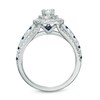 Thumbnail Image 3 of Previously Owned - Vera Wang Love Collection 7/8 CT. T.W. Diamond and Sapphire Frame Engagement Ring in 14K White Gold