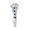 Thumbnail Image 4 of Previously Owned - Vera Wang Love Collection 7/8 CT. T.W. Diamond and Sapphire Frame Engagement Ring in 14K White Gold