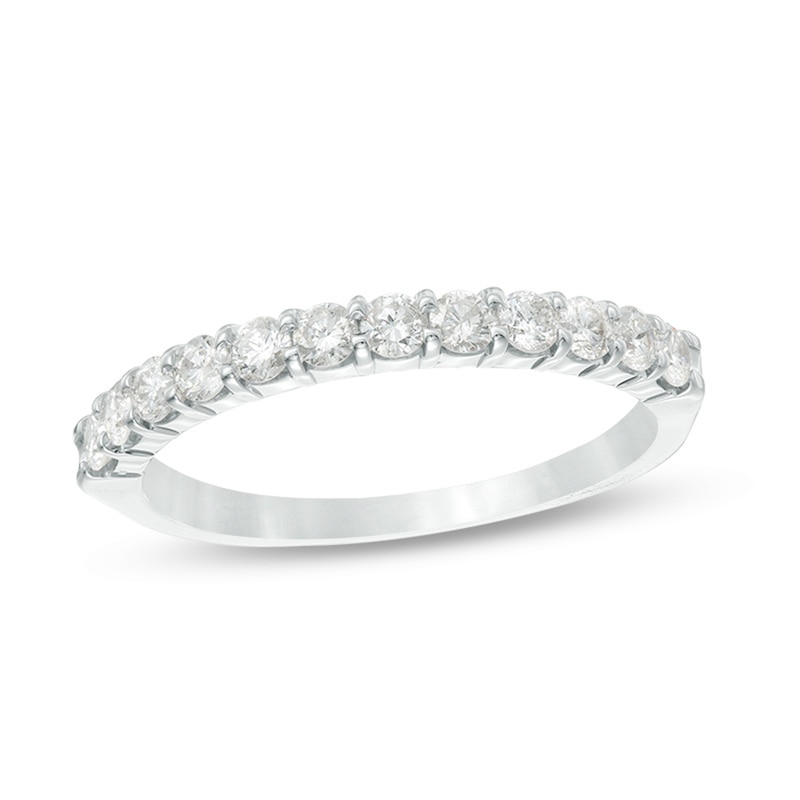 Main Image 1 of Previously Owned - 1/2 CT. T.W. Diamond Prong Band in 14K White Gold